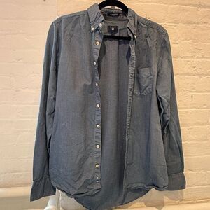 Gant Fitted Oxford Blue Button Down Shirt - M 39/40